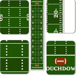 nappe lin terrain football américain imprimé touchdown vert blanc marron rouge