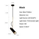 lampe suspendue moderne blanc noir or rond cylindrique câble salon chambre étude
