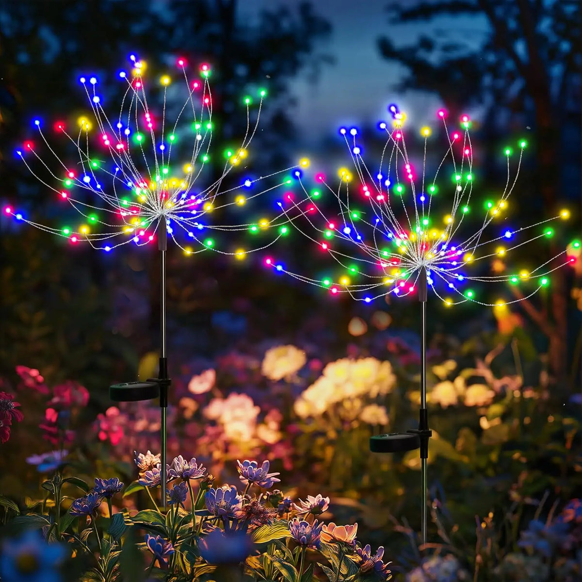 lumière solaire led étoile moderne blanche jardin extérieur decoration ambiancé piedestrail 420led flux lumineux