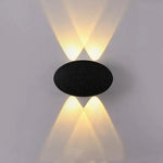 applique murale led moderne ip65 85v265v noir mat extérieure intérieure 13cm8cm