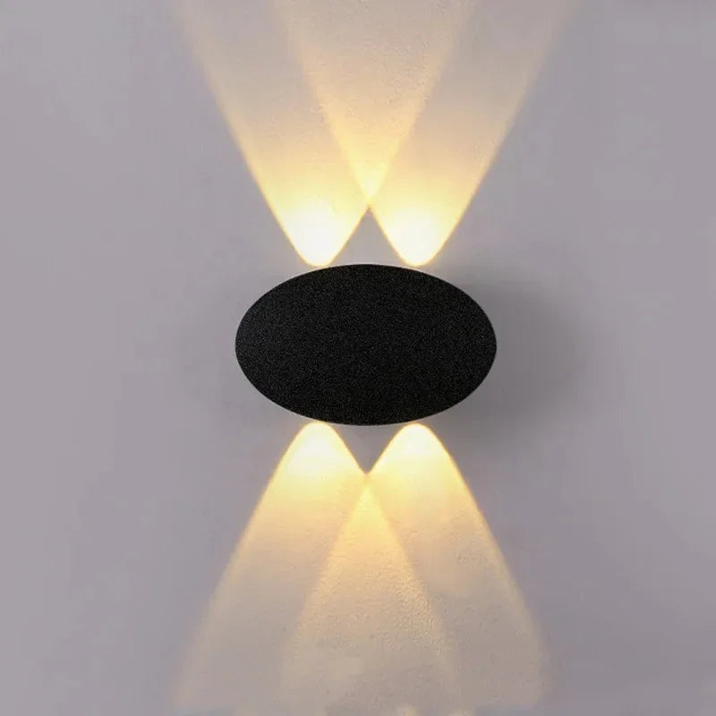 applique murale led moderne ip65 85v265v noir mat extérieure intérieure 13cm8cm