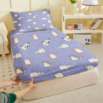 drap housse violet chatons mignons coeurs roses élastique lit moderne print