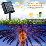 guirlande lumineuse solaire multicolore moderne modes ip67 étanche 300 led 33m