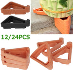 supports pot fleur noir orange clips modernes pots fleur fixations