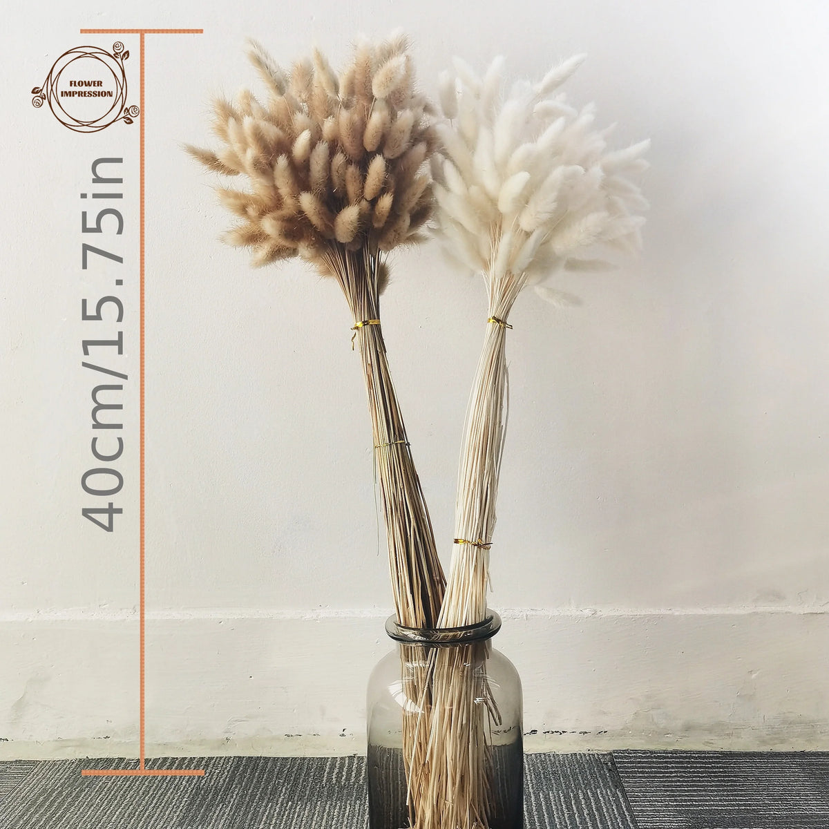 bouquet fleurs séchées forme lapin décoration table mariage anniversaire baby shower pampas lagurus phragmites