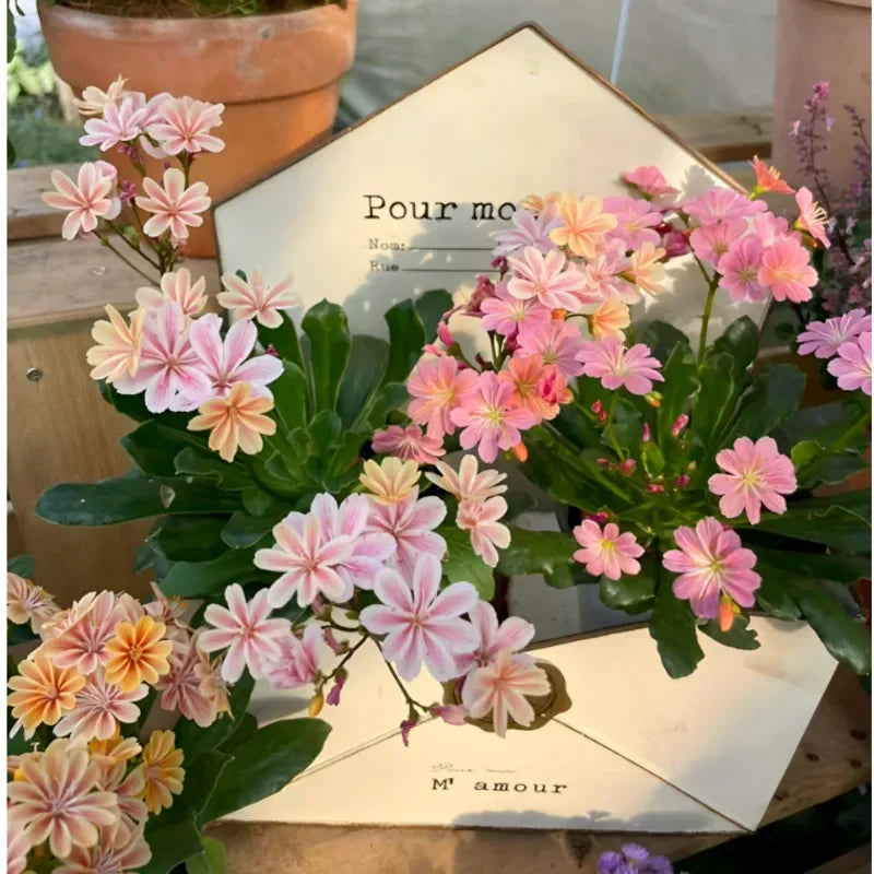 boîte fleurs enveloppe vintage blanc vert romantique mon cher m'amour