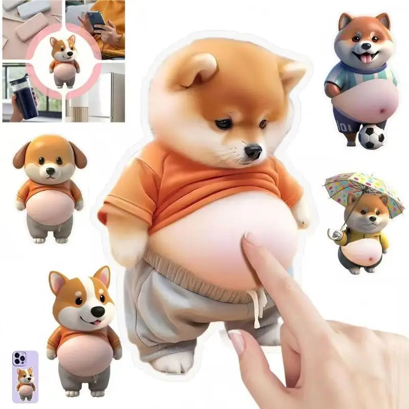 aimants réfrigérateur dessin animé chien chat orange gris rose mignon cartoon