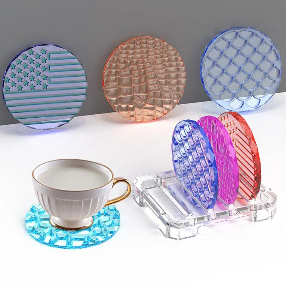 moulages silicones coquetiers transparents motifs fleurs dandelions geometriques decoration maison bricolage artisanal