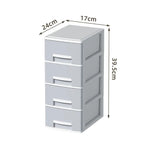 rangement tiroirs multi niveaux couvercle coulissant moderne gris clair blanc matériau métal organisateur