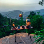 lampe table flexible argentée moderne clips sac rangement portable camping pique nique