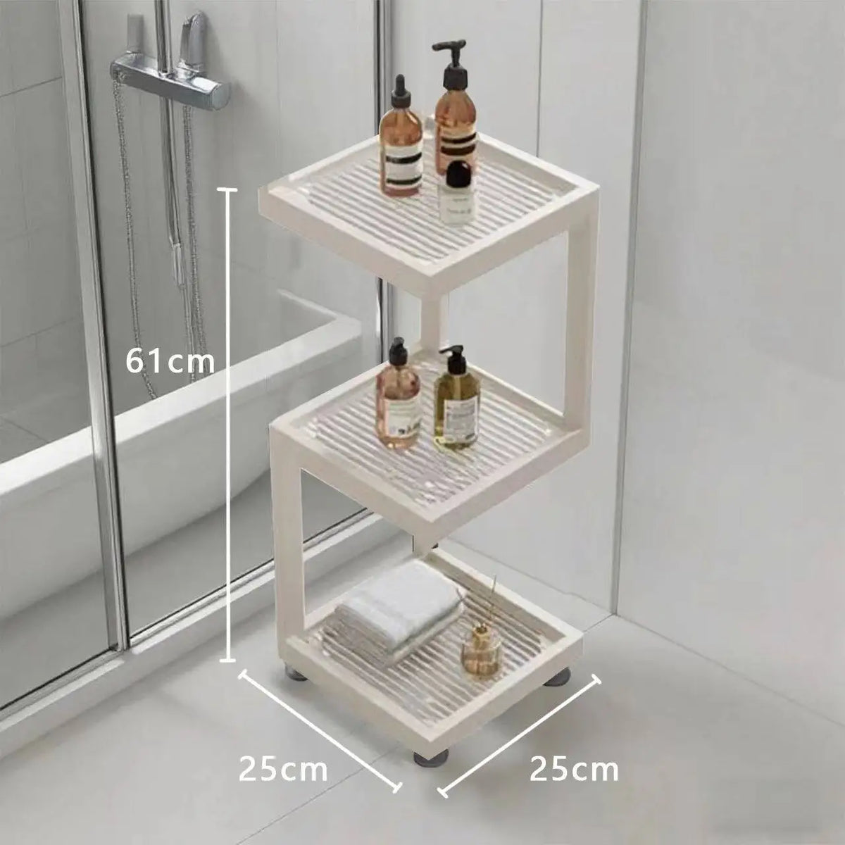 étagère mobile.storage rack blanc noir moderne roulettes serviettes parfums