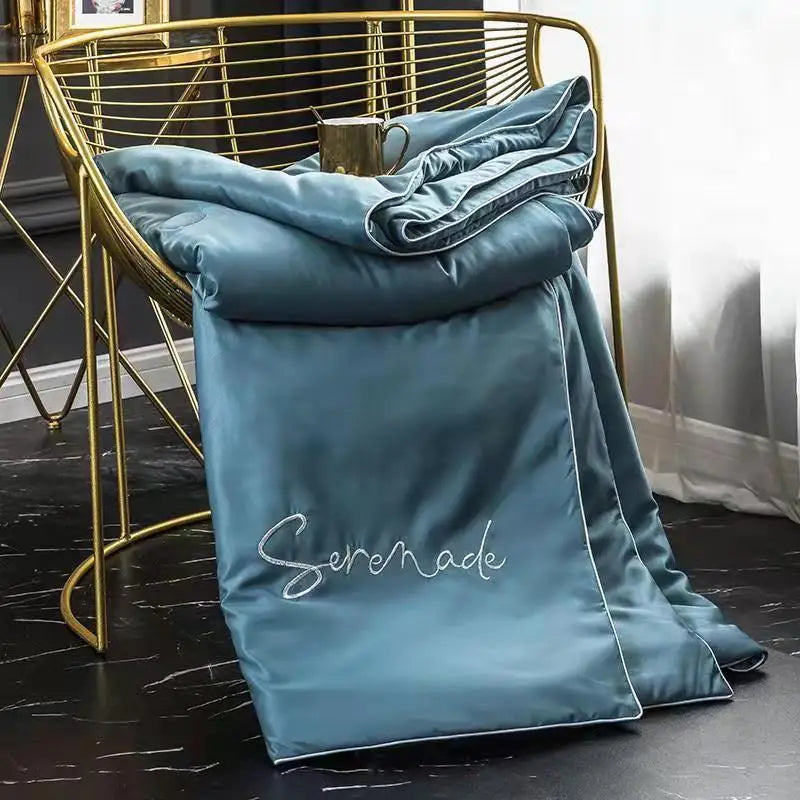 couverture lit polyestère motif uni gris moderne lavable été adultèreversible