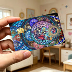 autocollants carte credit anime personnalisables anti rayures antipoussiere reflective 85.6x53.9mm
