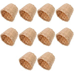 Paniers de rangement en osier naturel kaki - lot de 10