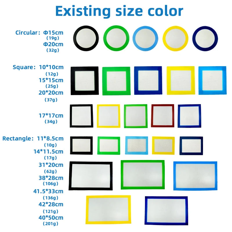 grilles cuisson silicone vert bleu jaune maille fine moderne adhésif 20cm rond 11x85cm