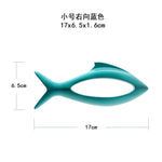 décoration murale poisson 3d moderne plastique adhésif argent bleu or salon