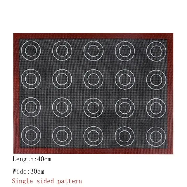 tapis cuisson silicone beige noir rouge texture tissée moderne clips antiadhésifs