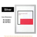 cadre magnétique pvc adhésif mural noir gris moderne minimaliste 4k a2 b2