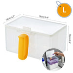 boîte rangement transparente moderne lessive rayées grande capacité humidité resistant 15cm 15cm 8.3cm