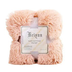 couverture peluche douce rose clair gris violet vert pastel confortable