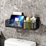 paniers rangement noir maille métallique adhésif moderne sans poinçon aluminium unique