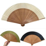éventail pliant bambou tissu noir beige rayures géométrique classique tassel summer dance deco