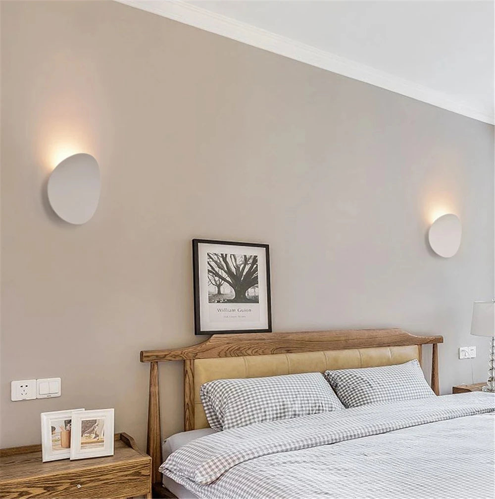 applique murale led moderne blanc noir éclairage chambre entrée étude salle bain minimaliste fixée