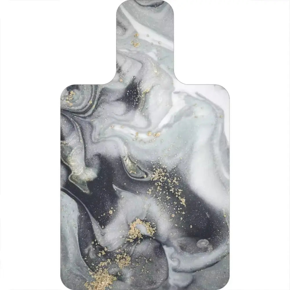 coque téléphone bleu gris moderne élégante marbrée feuilles tropicales libellule doré verte rose
