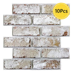 panneaux muraux decoratifs 3d imitant briques blanc gris modernes impermeables 10 pieces pvc adhhesifs
