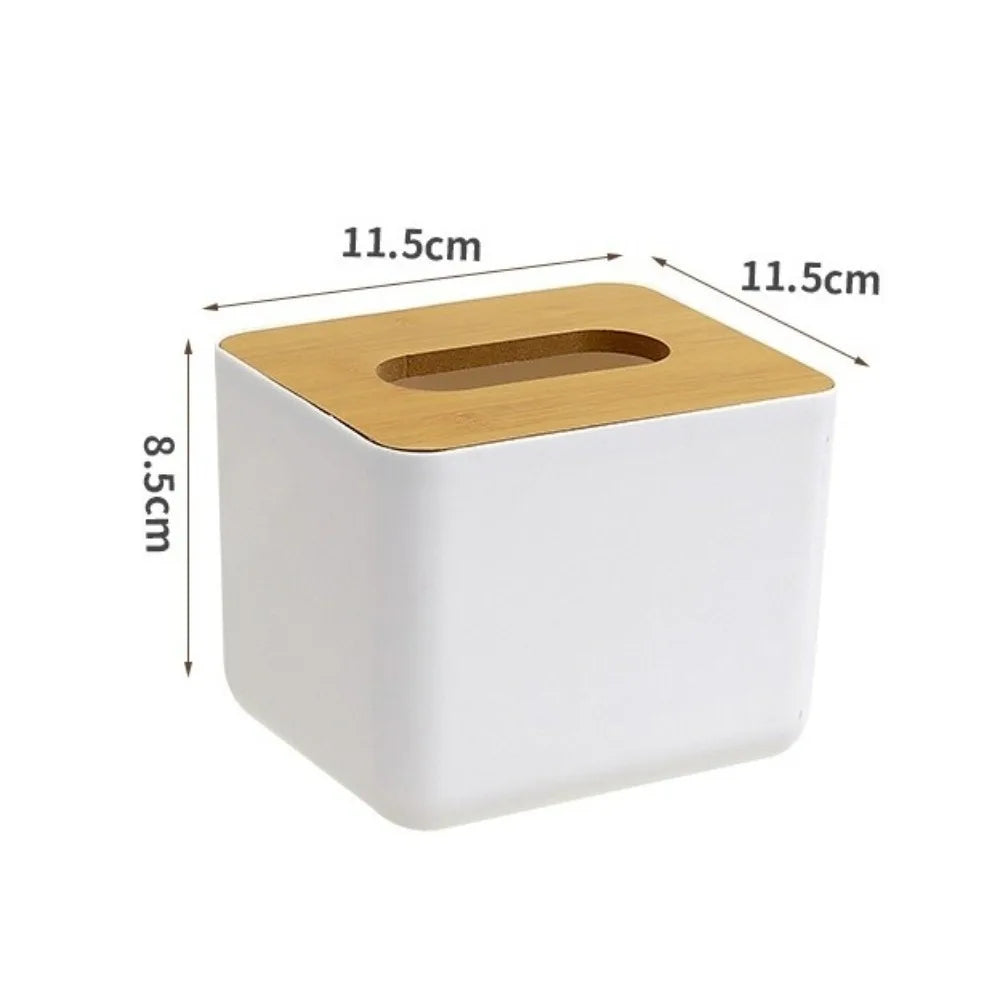 boîte mouchoirs moderne plastique blanc texture bois multifonction rangement serviettes décoration table minimaliste