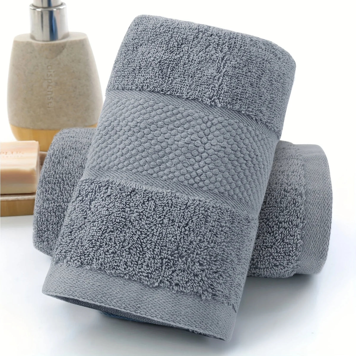 serviettes coton bleu marine rayures dorées moderne absorbantes rapide