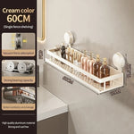 étagère murale perforée moderne adhésif gris miroir porte serviette accessoires rangement salle bain