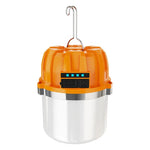 lampe camping rechargeable usb orange blanc moderne interrupteur crochet métallique led