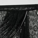 rideau vintage floral transparent bohème romantique polyester dentelle franges