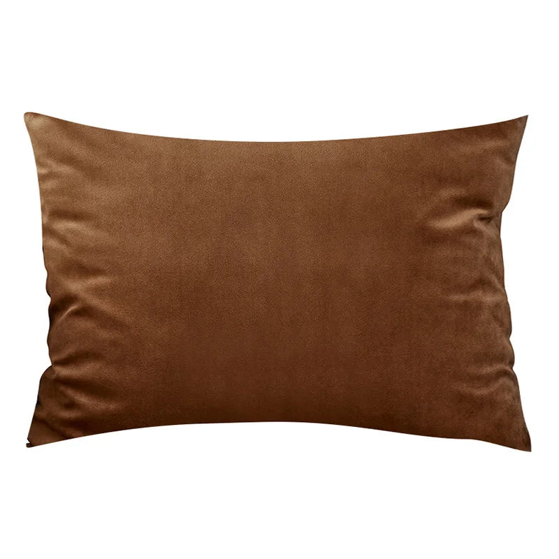 housse coussin velours uni 30x50 cm décoration salon canapé chambre moderne couleur violette