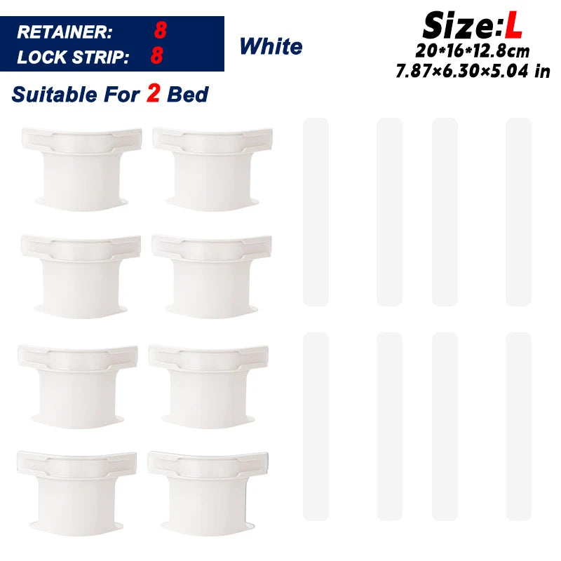 supports drap blancs modernes clips anti dérapants 500 pièces lit familial sécurité maison