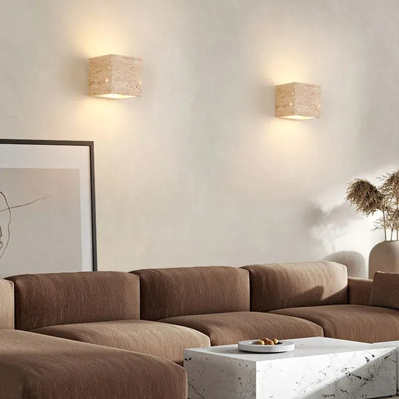 applique murale moderne pierre beige minimaliste éclairage quotidien 249lm 90260v