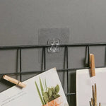 porte serviettes auto adhésifs transparents moderne pratique salle bains cuisine 6cmx6cm poignée métal