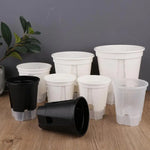pots fleurs noirs blancs modernes couvercles perforés tailles diverses hydroponie jardinage