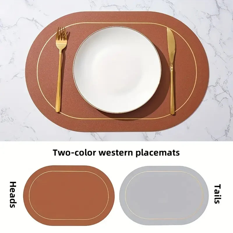 tapis table rond moderne élégant bordure dorée imperméable salle manger cuisine