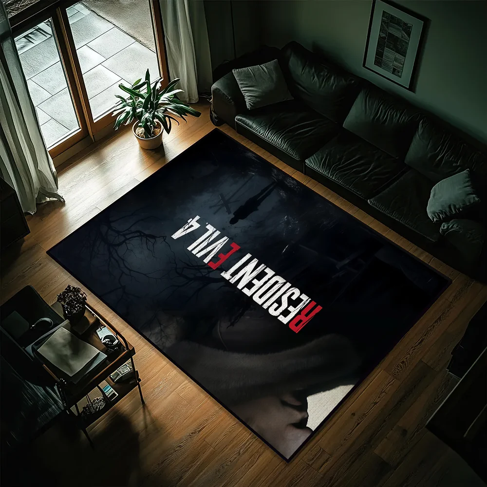 tapis resident evil multicolore antidérapant illustration post apocalyptique personnages armés