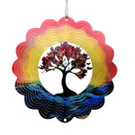 décorations jardin multicolores arbre feuilles fleurs moderne artisanalextérieur pvc fixations anneau métallique