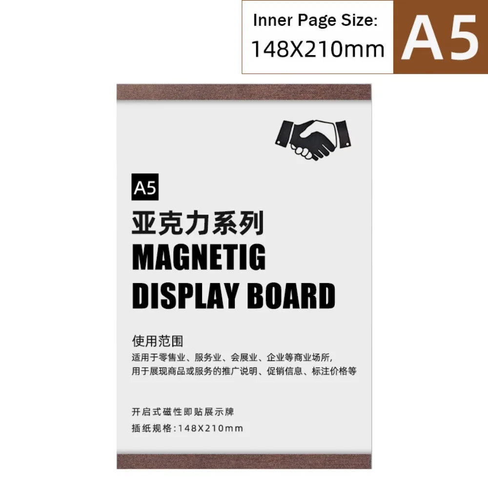 cadre magnétique transparent moderne blanc gris adhésif a3 a4 a5 photo licence certificat minimaliste