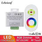 contrôleur led rgb 18a rf tactile télécommande sans fil 12v 24v blanc noir argent