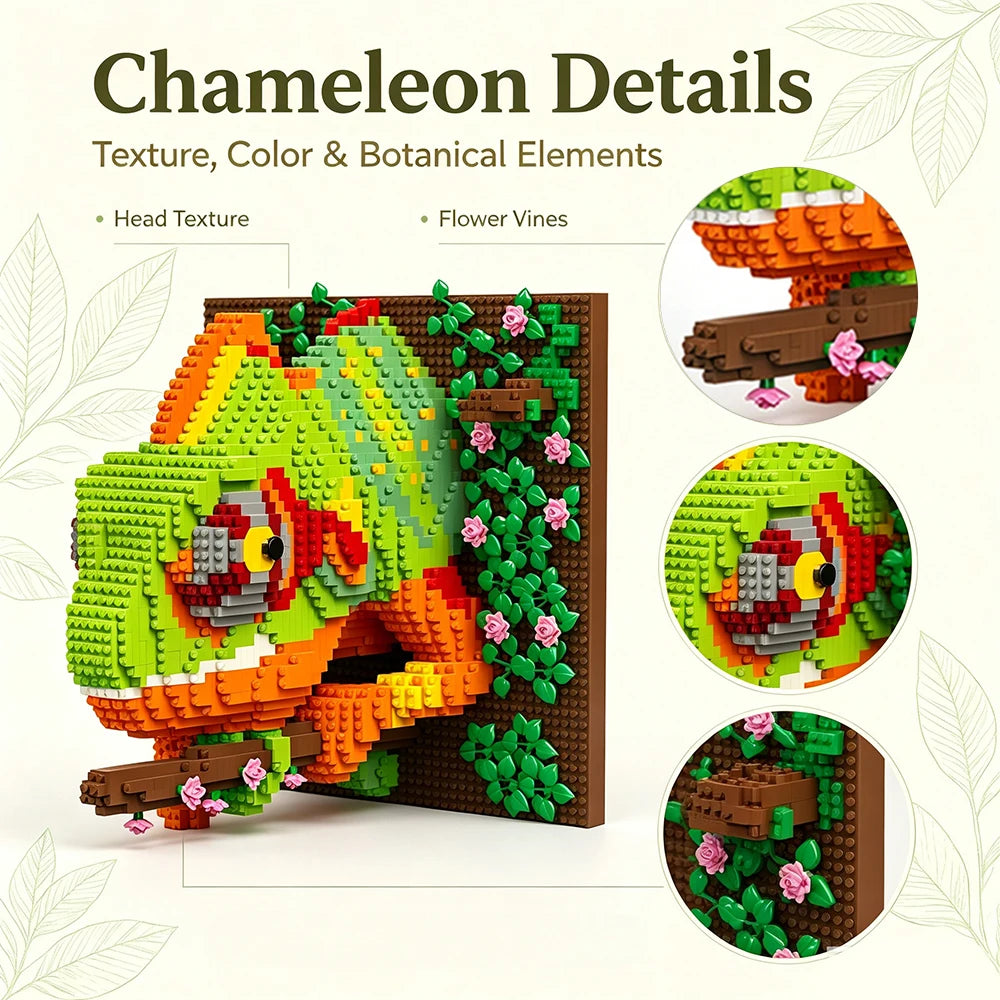 décoration murale 3d chameau blocs construction sculpteur animal vert orange rouge gris rose brunes