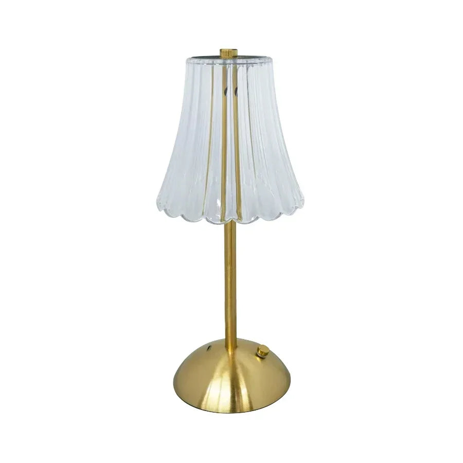 lampe table or transparent moderne rechargeable capteur tactile points élégante usb type