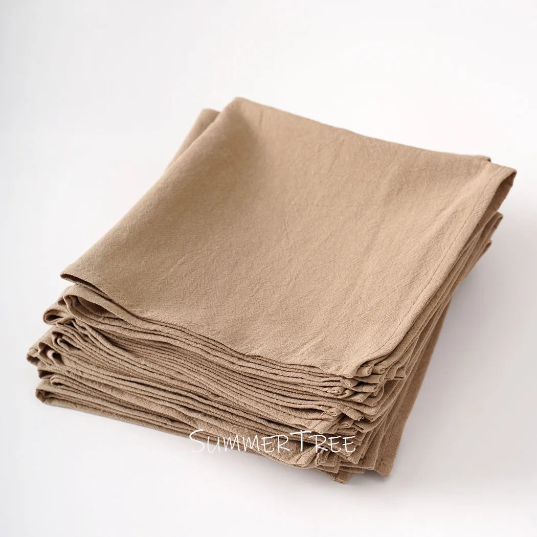 serviettes coton rose pâle minimaliste 40x40cm réutilisables table maison party