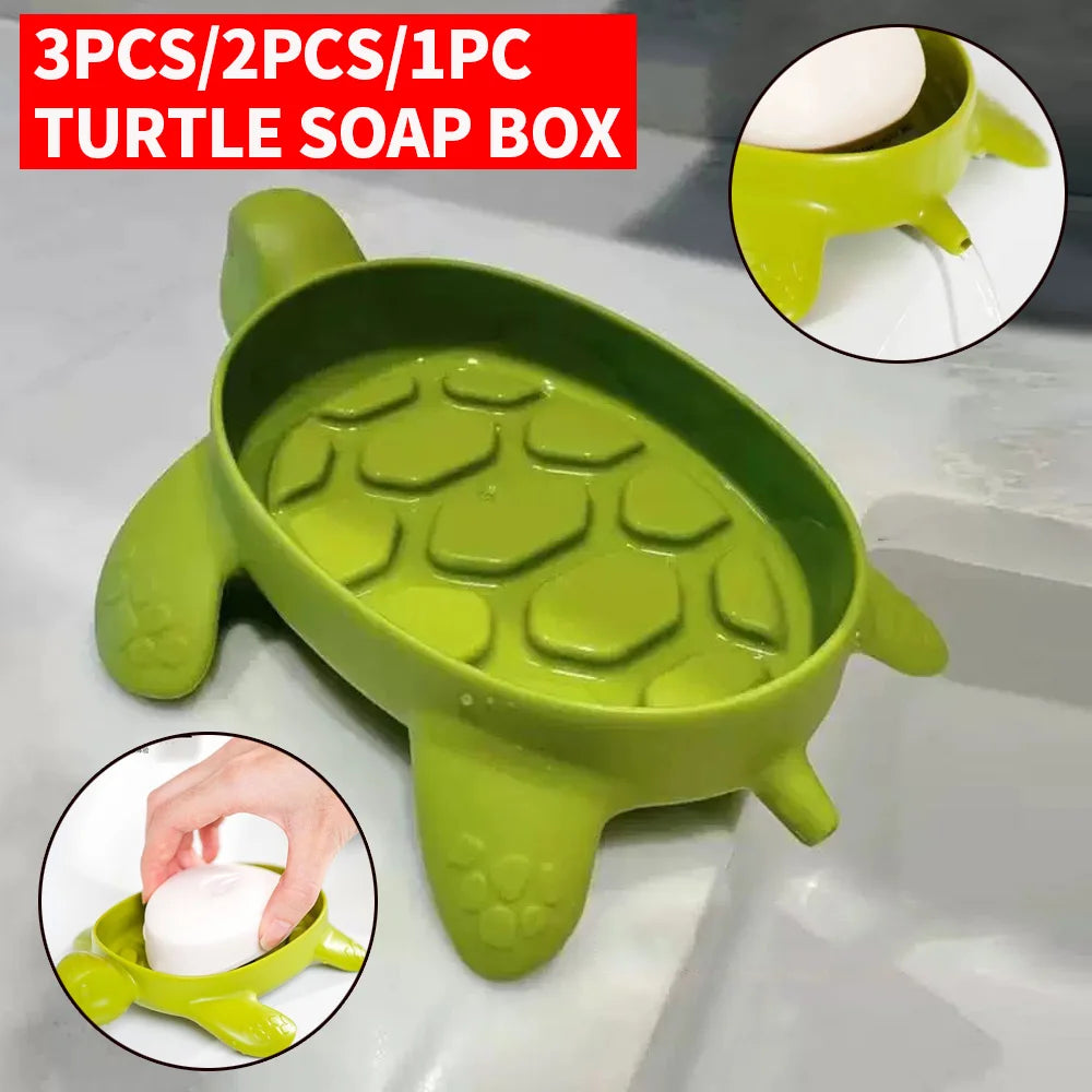 boîte savon tortue verte texturée écaille pieds sculptés décoration ludique maison