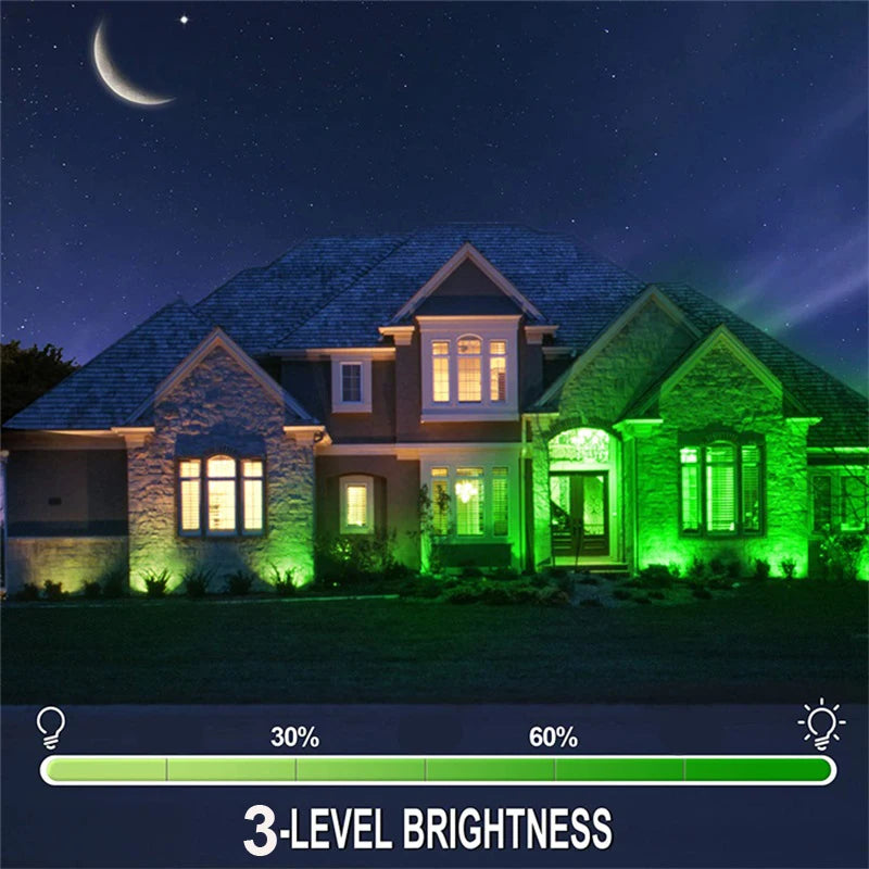 projecteur paysager led noir moderne télécommande éclairage extérieur ip65 étancheRGBO
