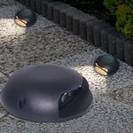 lumière extérieure led moderne aluminium noir surface texturée ip65 deux faisceaux 8w minimaliste